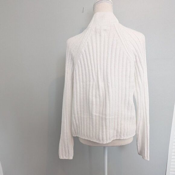 Hippie rose pull over turtleneck bright white sweater Size L - Picture 2 of 5